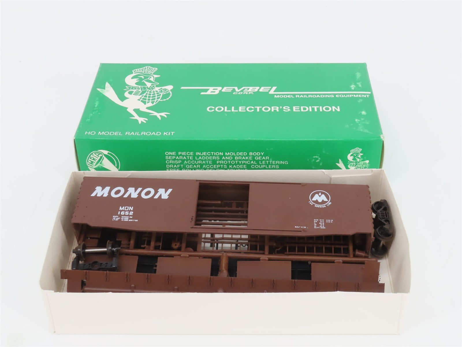 HO Bev-Bel Robin's Rails Kit #9956-1 MON Monon 50' Single Door Box Car #1652