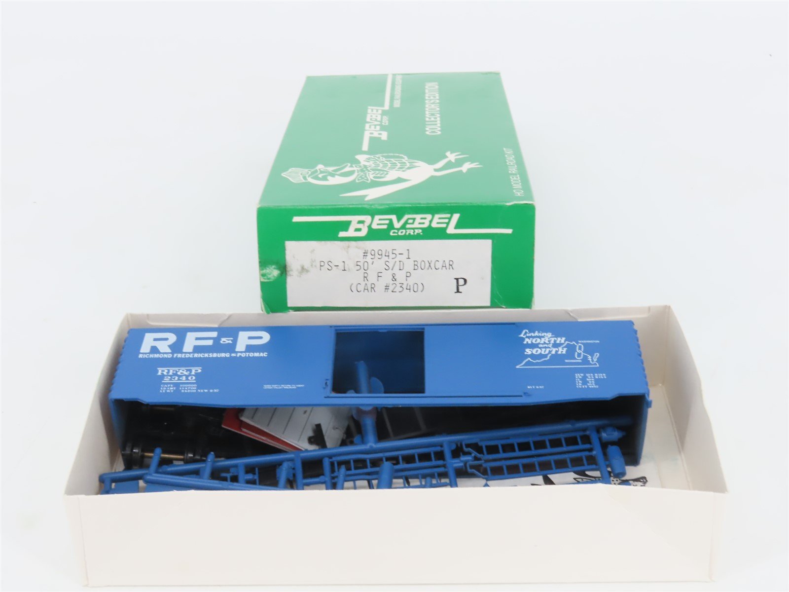 HO Bev-Bel Kit #9945-1 RF&P Richmond Fredericksburg & Potomac 50' Box Car #2340