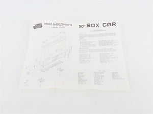 HO Scale Front Range Kit 5020 Undecorated 50' Single Door Box Car