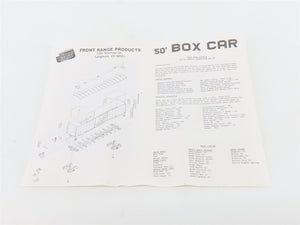 HO Scale Front Range Kit 5020 Undecorated 50' Single Door Box Car