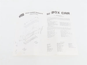 HO Scale Front Range Kit 5020 Undecorated 50' Single Door Box Car