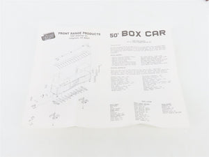 HO Scale Front Range Kit 5020 Undecorated 50' Single Door Box Car