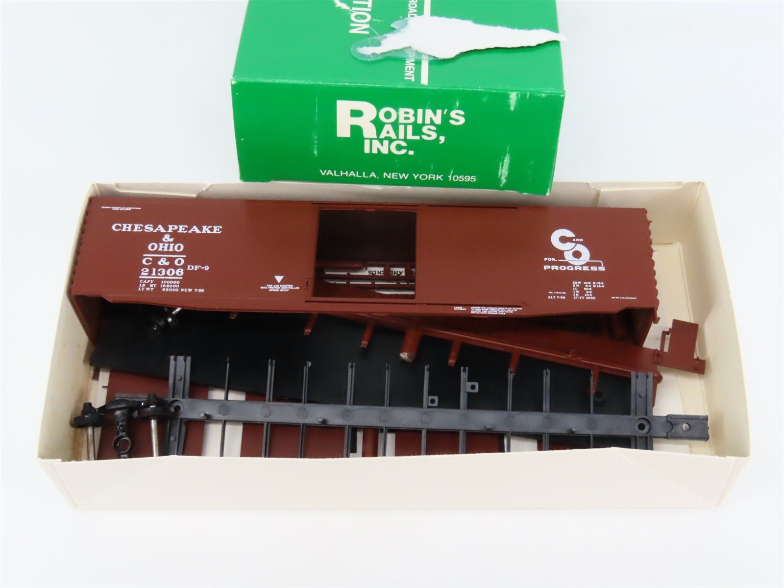 HO Bev-Bel Robin's Rails Kit C&O Chesapeake & Ohio Single Door Box Car #21306