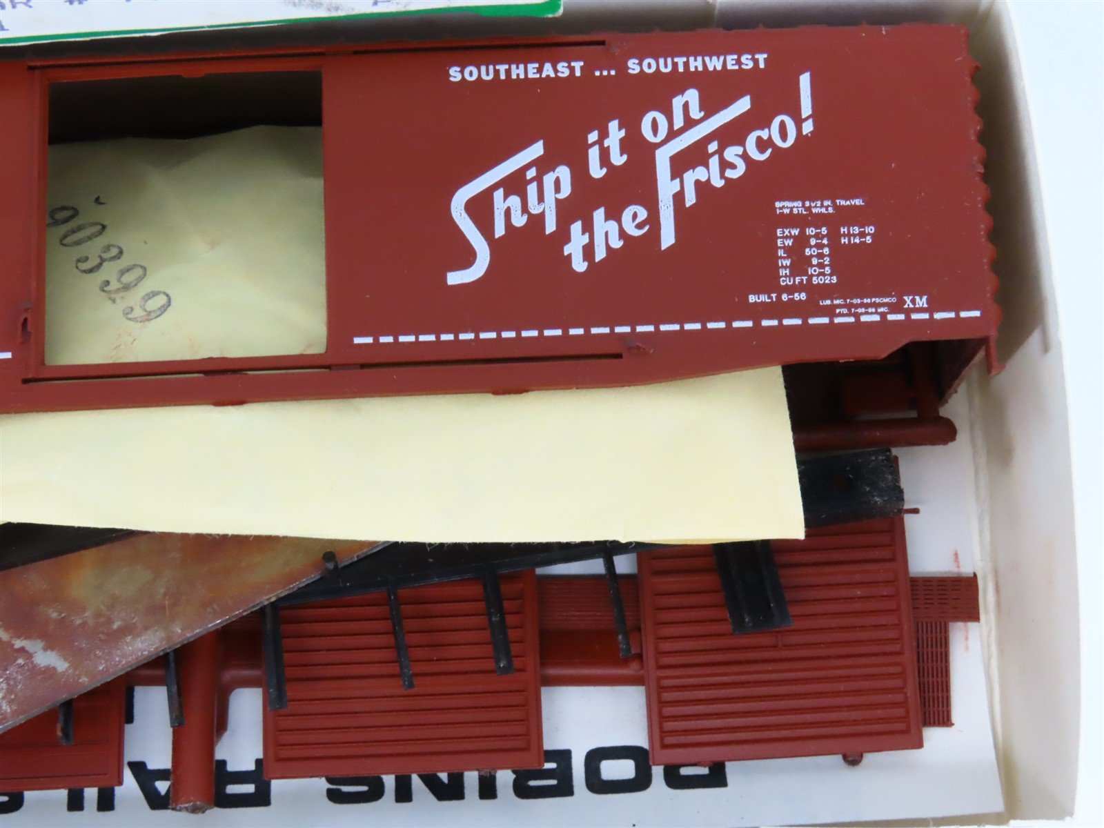 HO Bev-Bel Robin's Rails Kit #9939-1 SL-SF Frisco Railroad 50' Box Car #7710
