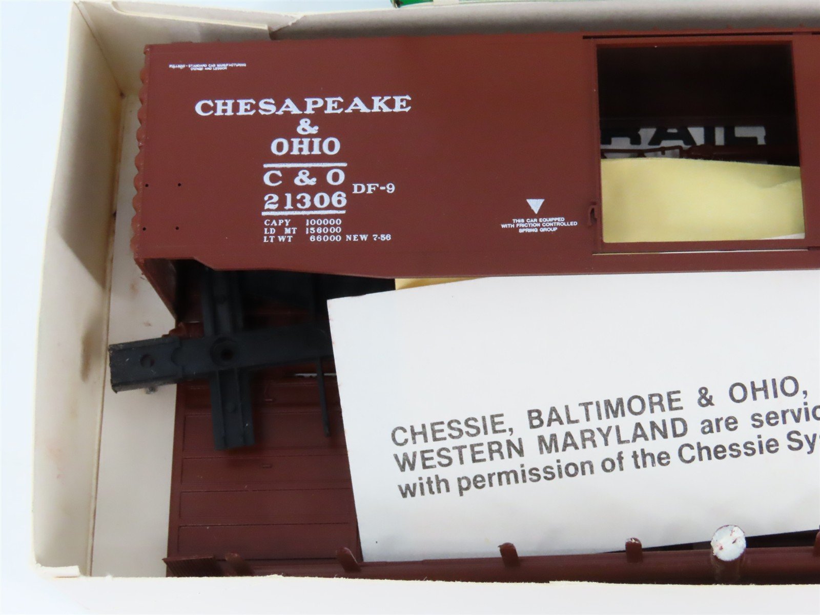 HO Bev-Bel Robin's Rails Kit C&O Chesapeake & Ohio Single Door Box Car #21306