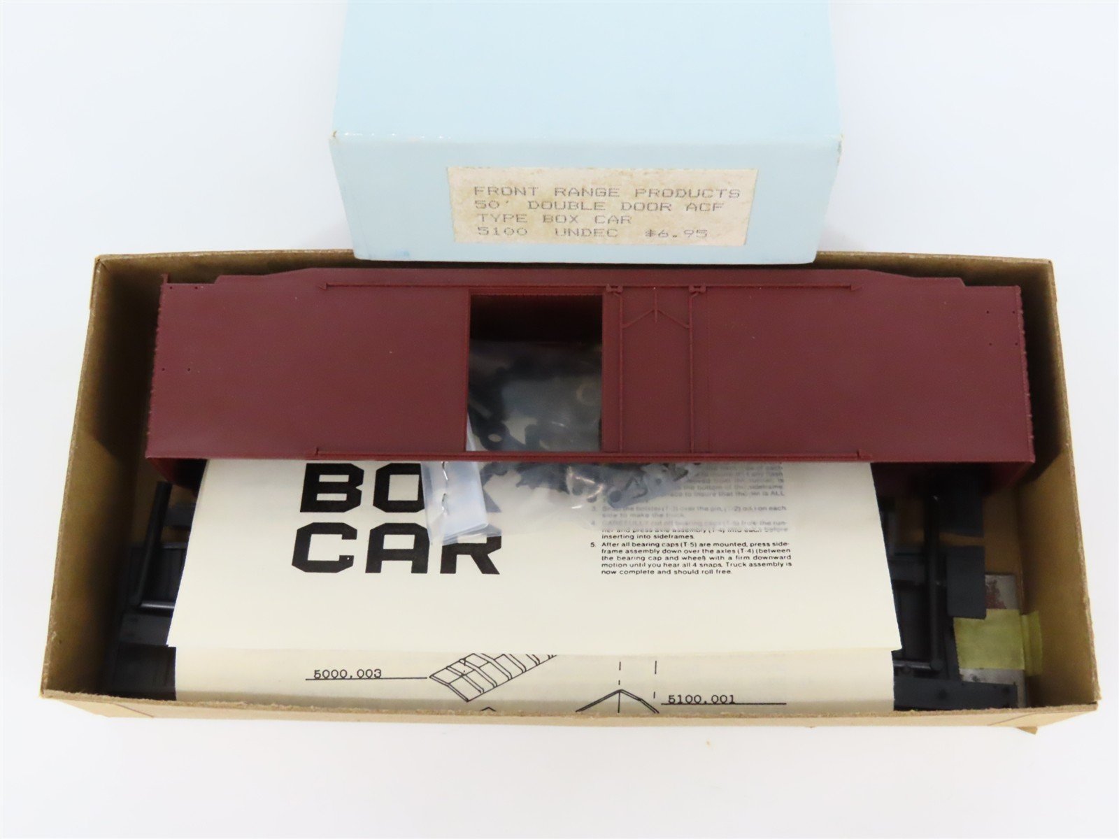 HO Scale Front Range Kit 5100 Undecorated 50' Double Door Box Car