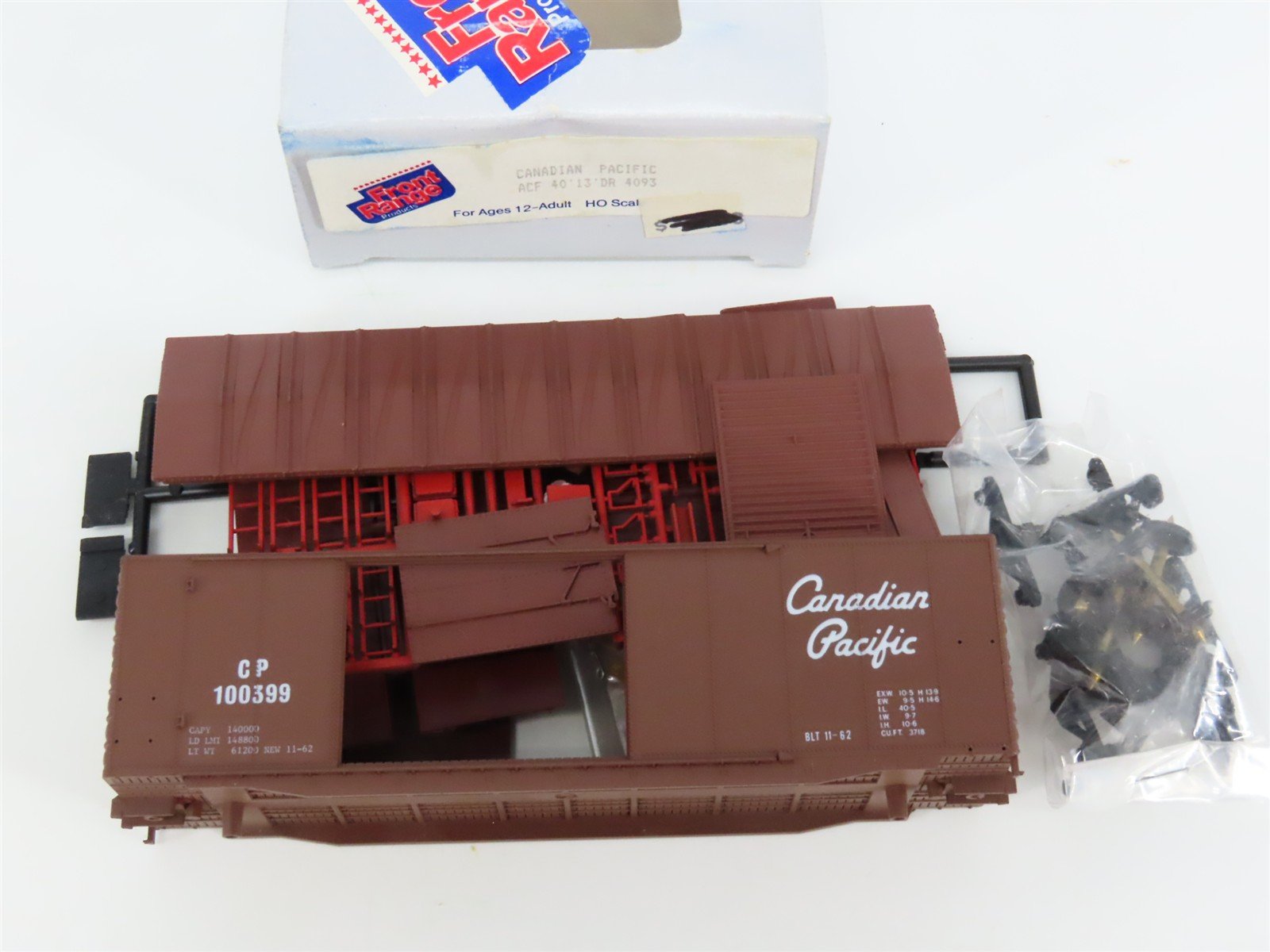 HO Front Range Kit 4093 CP Canadian Pacific 40' Double Door Box Car #100399