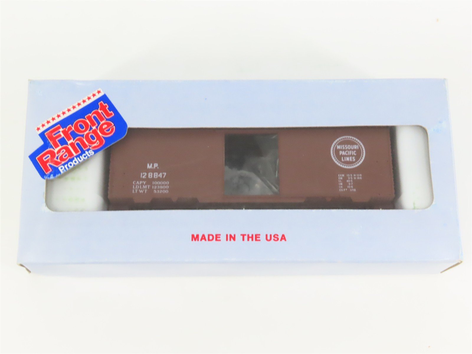 HO Scale Front Range Kit 4055 MP Missouri Pacific Railroad 40' Box Car #128847