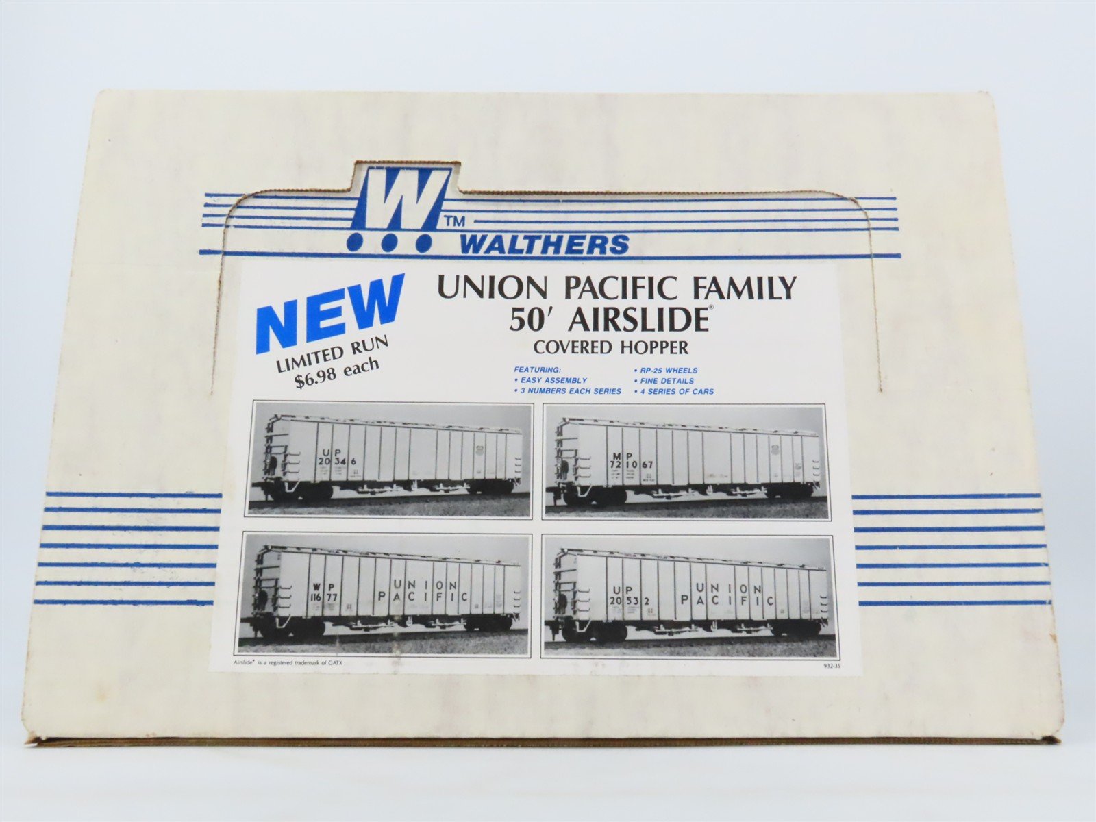 HO Walthers Kit UP/MP/WP Union Pacific Family 50' Airslide Hoppers Set of 12