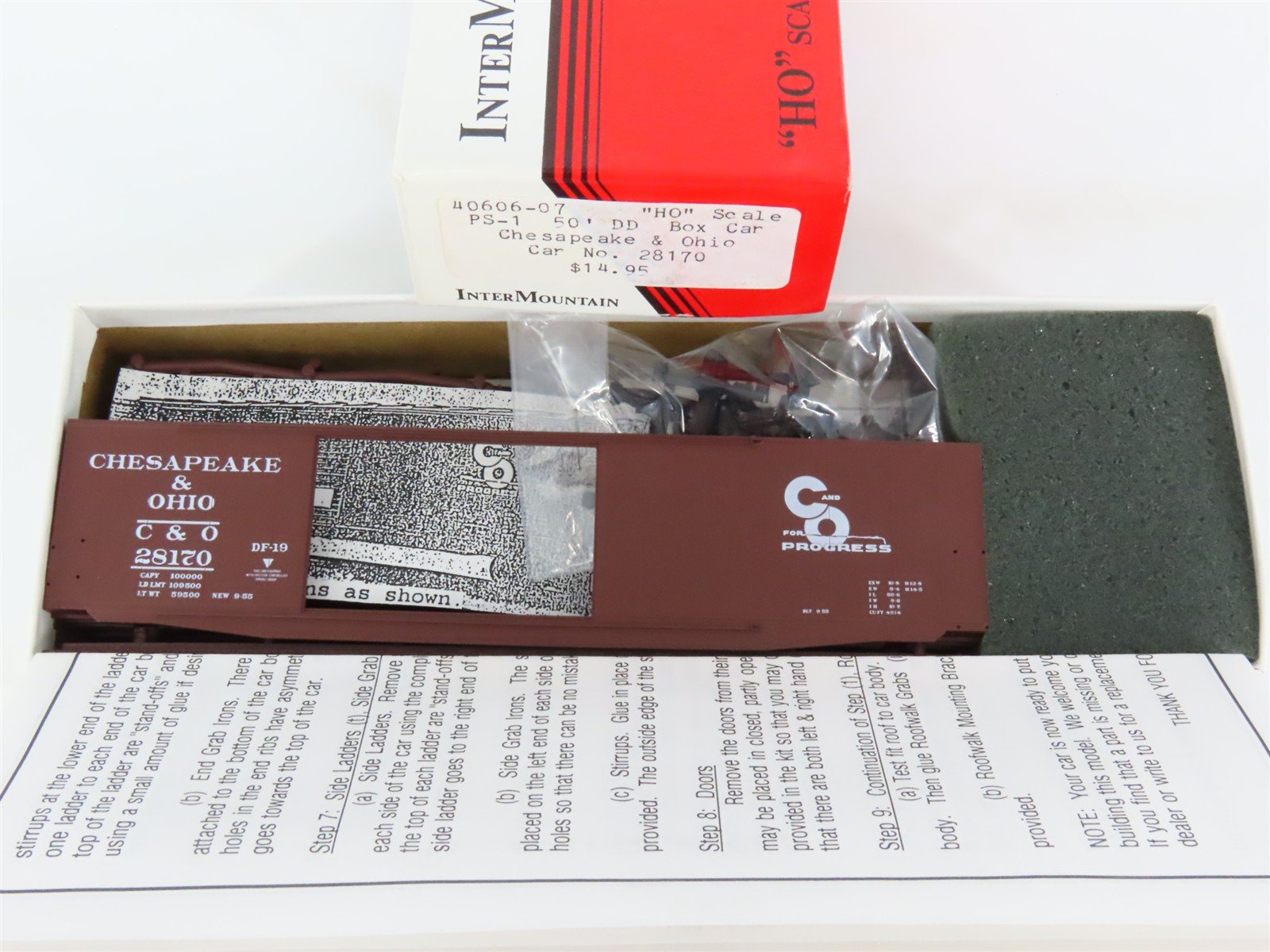 HO Scale InterMountain Kit 40606-07 C&O Chesapeake & Ohio 50' Box Car #28170