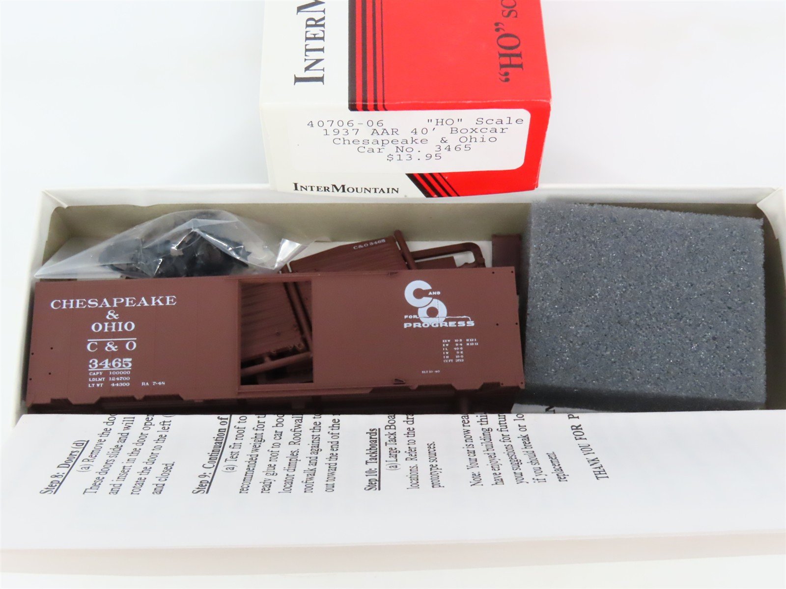 HO Scale InterMountain Kit 40706-06 C&O Chesapeake & Ohio 40' Box Car #3465