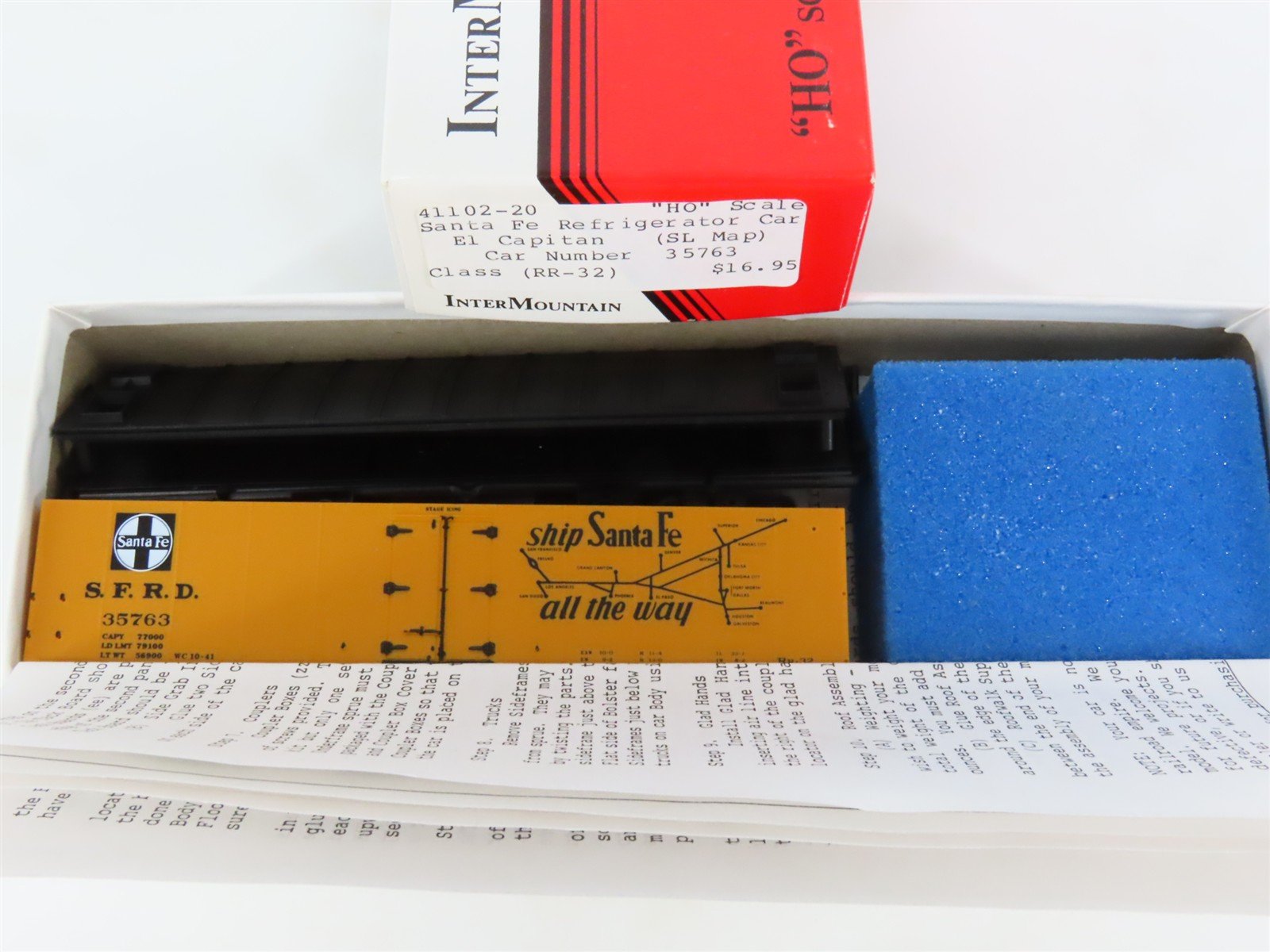 HO Scale InterMountain Kit 41102-20 SFRD Santa Fe El Capitan Reefer #35763