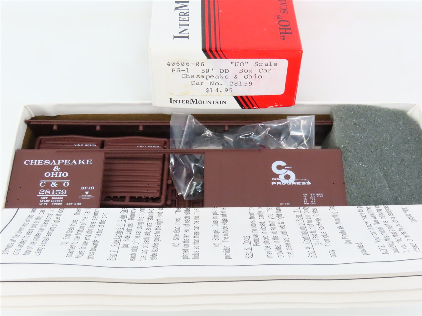 HO Scale InterMountain Kit 40606-06 C&O Chesapeake & Ohio 50' Box Car #28159
