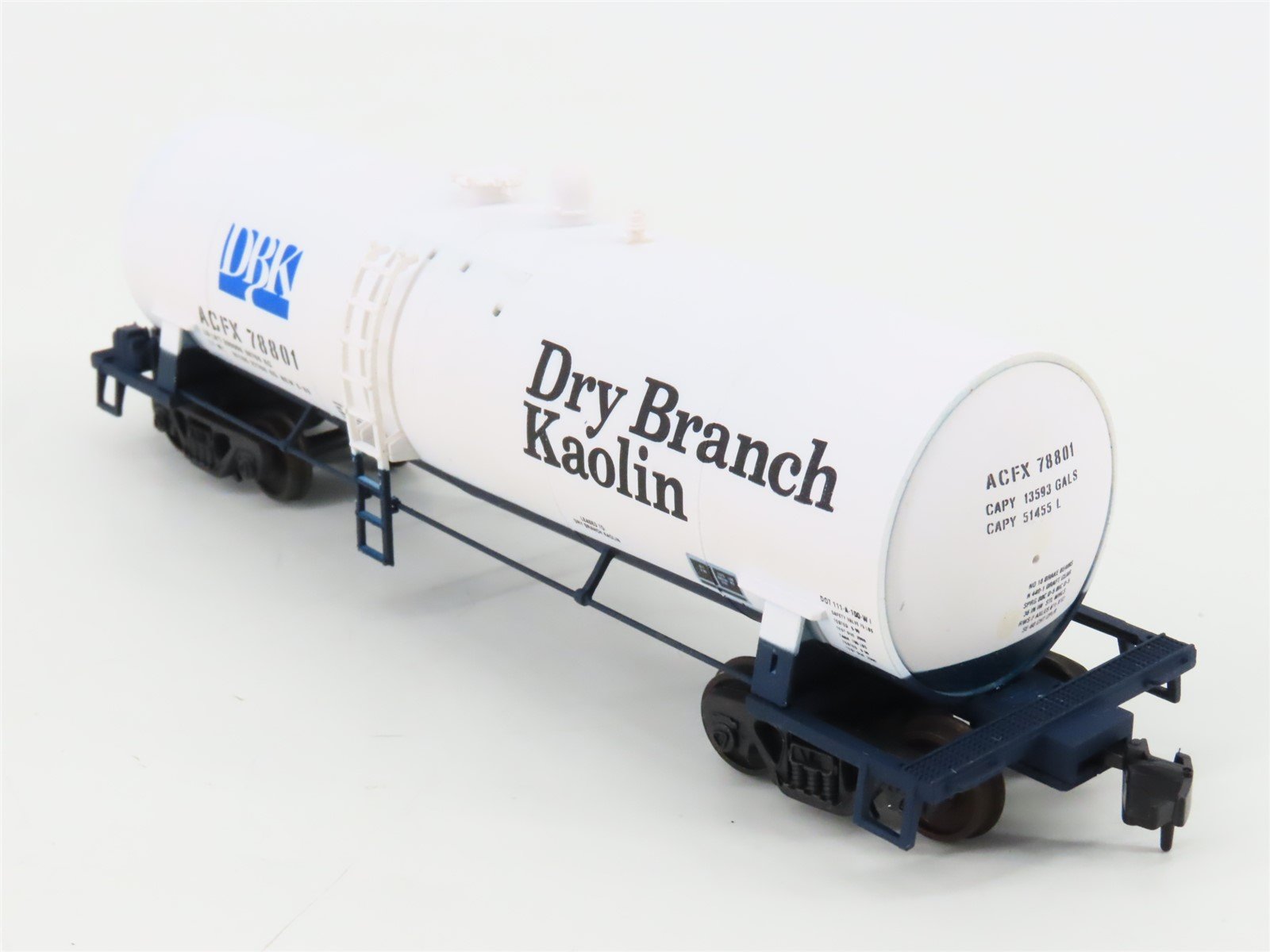 HO Scale Atlas 1706 ACFX Dry Branch Kaolin 13K Gallon Modern Tank Car #78801