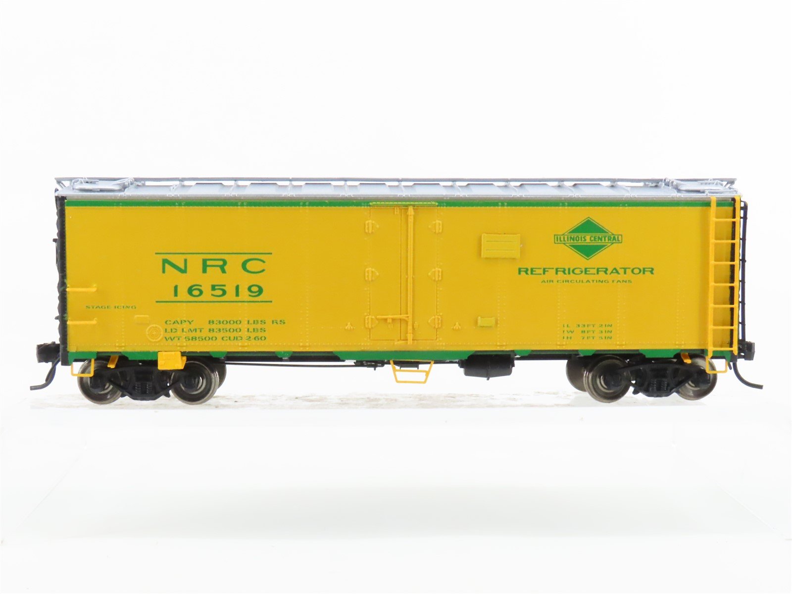HO Scale InterMountain NRC / IC Illinois Central R-40-23 Steel Reefer #16519