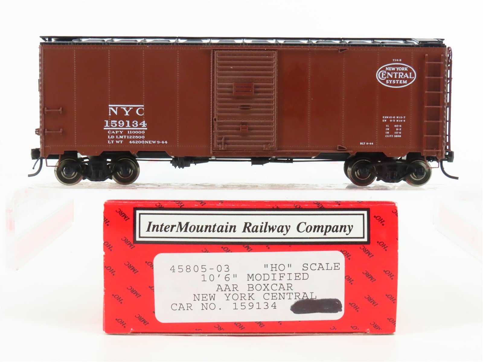 HO Scale InterMountain 45805-3 NYC New Yok Central AAR 40' Steel Box Car #159134