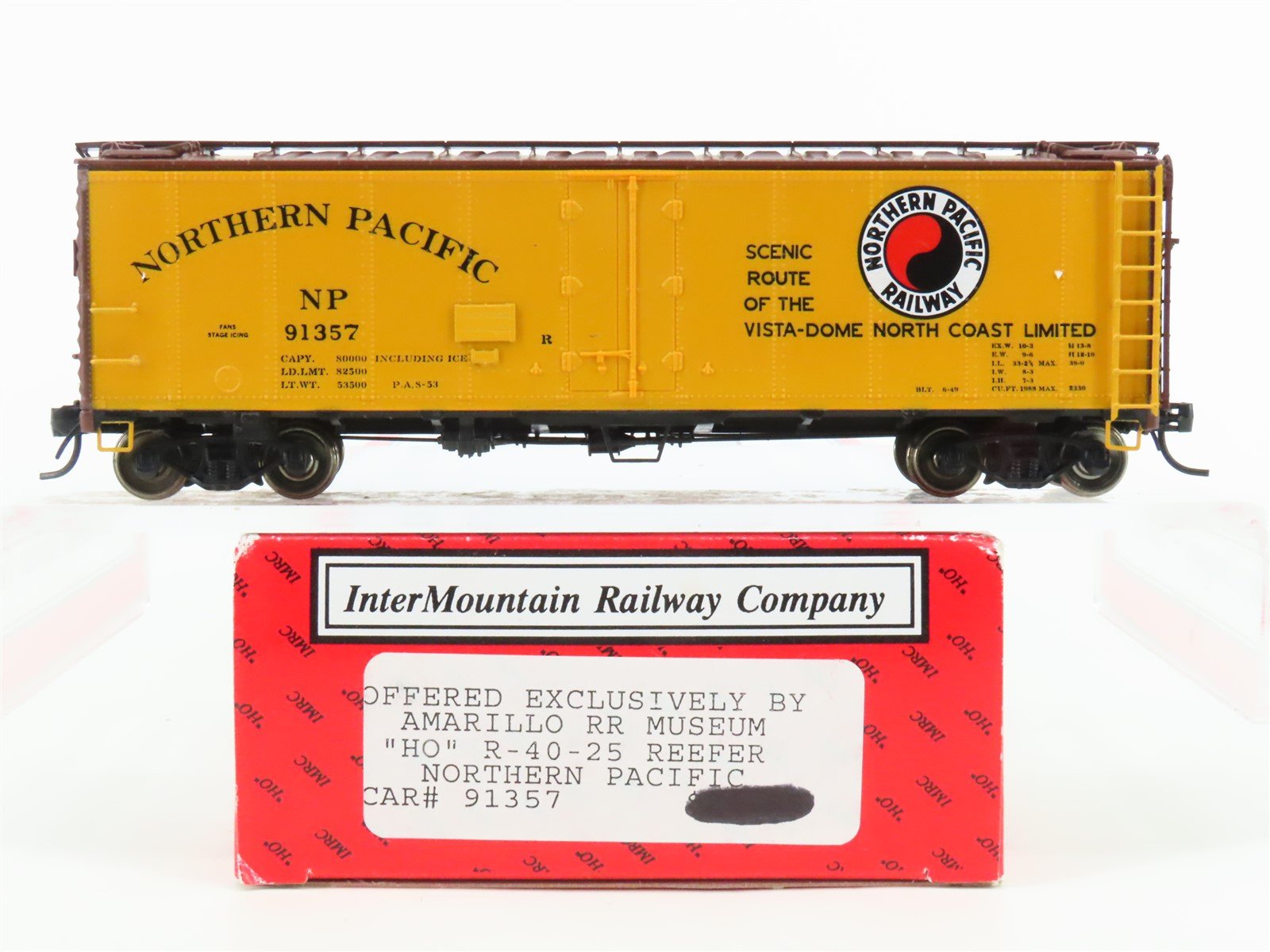 HO Scale InterMountain NP Northern Pacific R-40-25 Steel Reefer #91357