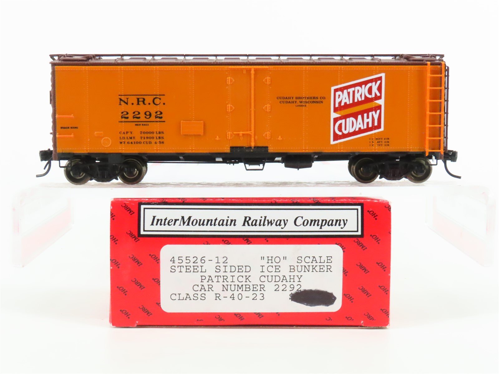 HO InterMountain 45526-12 NRC Patrick Cudahy R-40-23 Steel Reefer #2292