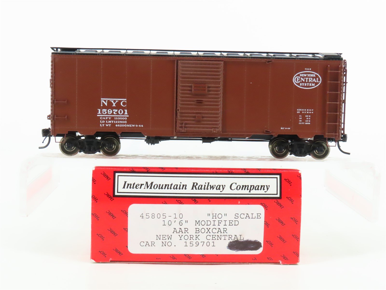 HO Scale InterMountain 45805-10 NYC New York Central AAR 40' Box Car #159701