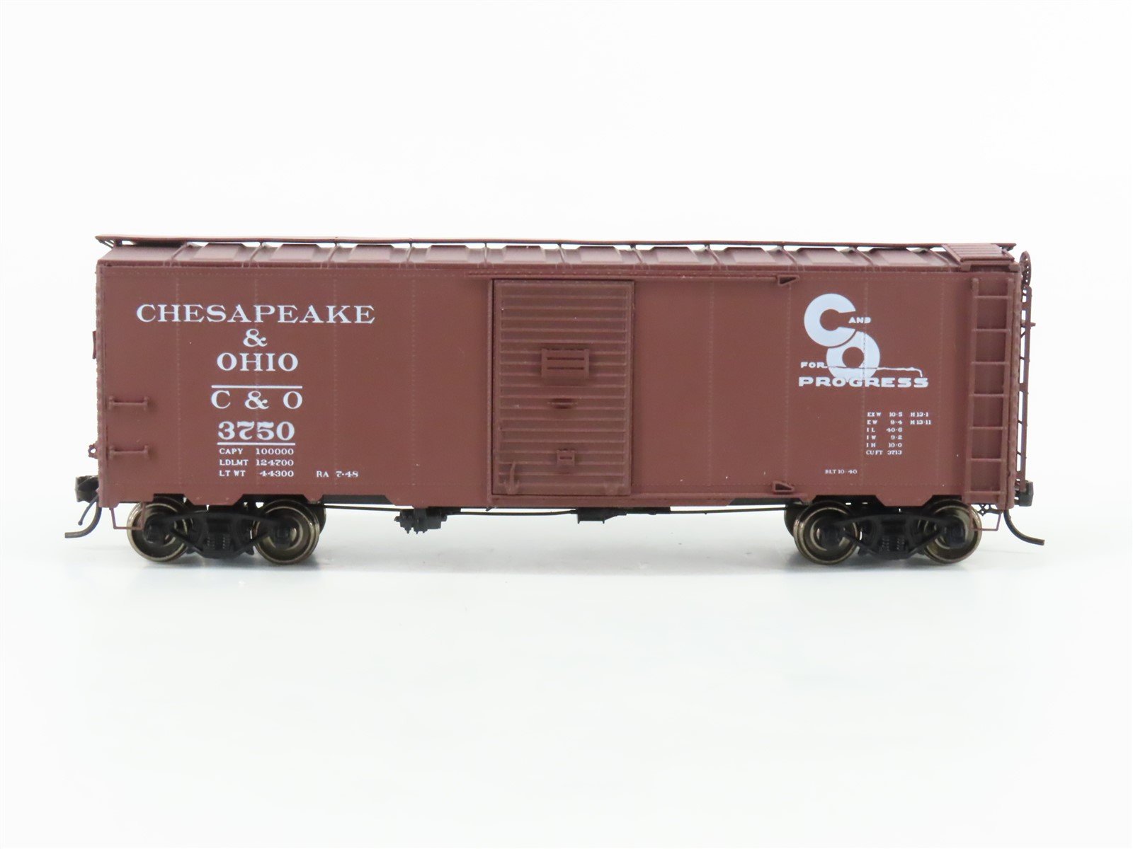 HO Scale InterMountain C&O "Progress" 1937 AAR 40' Steel Box Car #3750