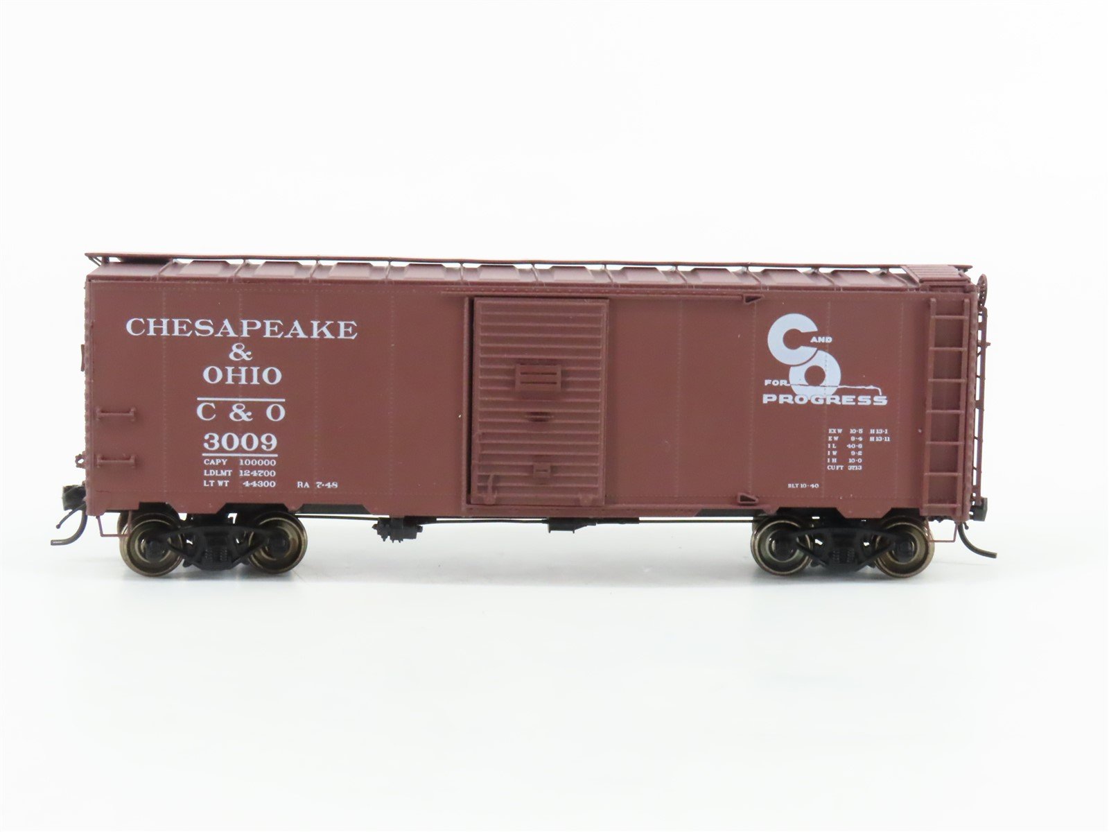 HO Scale InterMountain C&O "Progress" 1937 AAR 40' Steel Box Car #3009