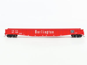 HO Scale Athearn 93603 CB&Q Burlington Route 65' Drop-End Mill Gondola #197008