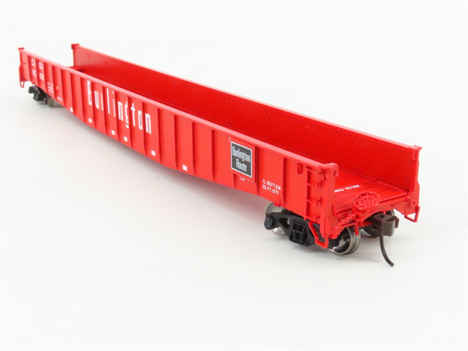 HO Scale Athearn 93603 CB&Q Burlington Route 65' Drop-End Mill Gondola #197008