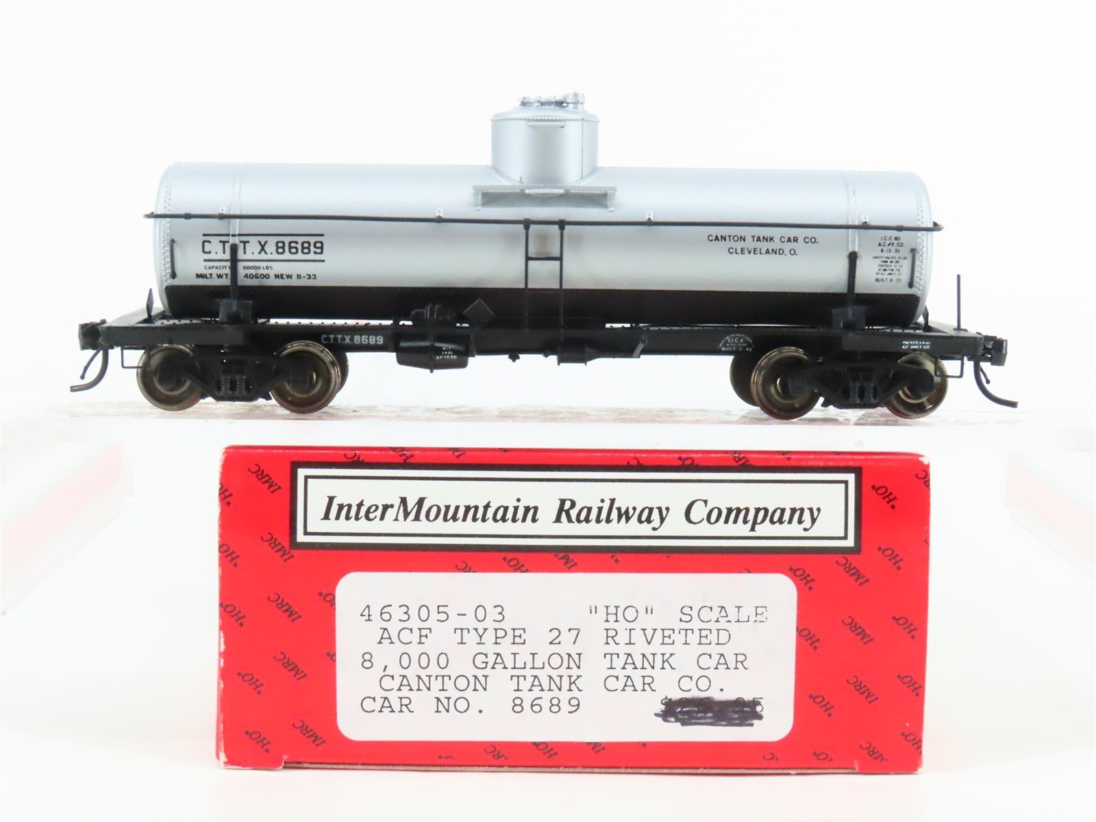 HO Scale InterMountain 46305-03 CTTX Canton Single Dome Riveted Tank Car #8689