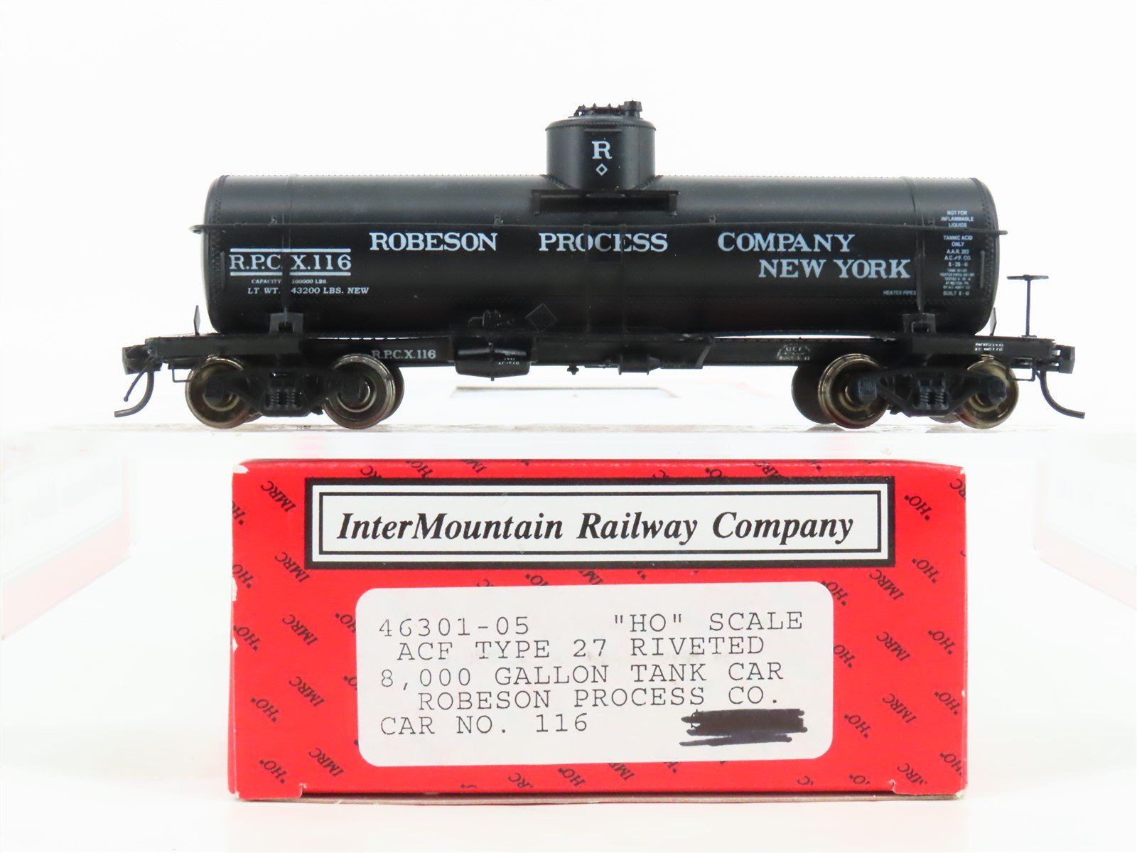 HO InterMountain 46301-05 RPCX Robeson Process Co Single Dome Tank Car #116