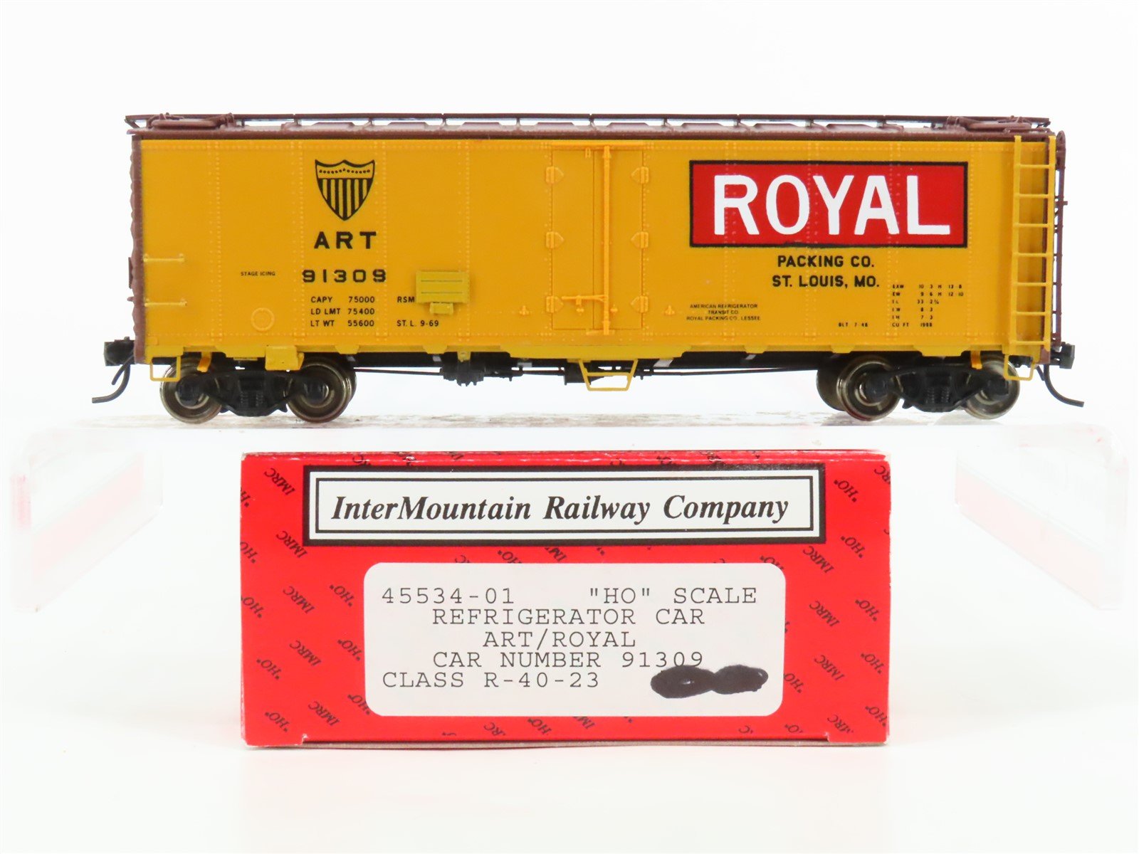 HO Scale InterMountain 45534-01 ART Royal Packing R-40-23 Steel Reefer #91309