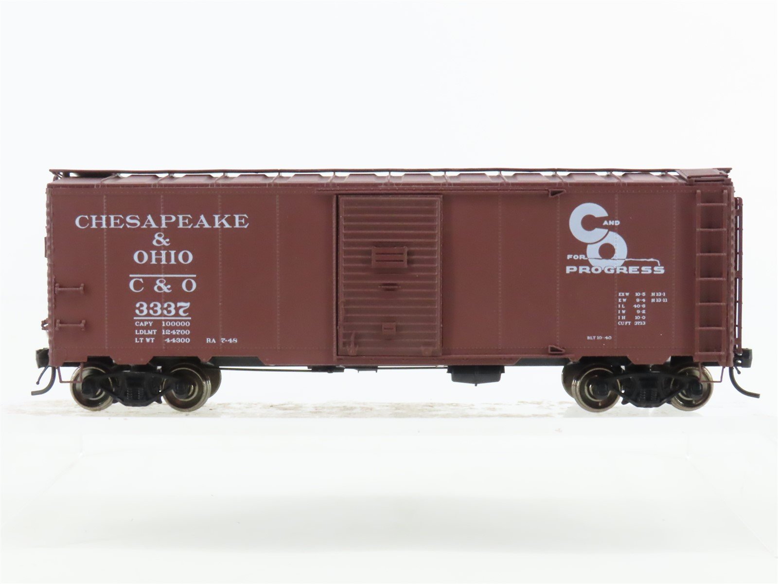 HO Scale InterMountain C&O "Progress" 1937 AAR 40' Steel Box Car #3337