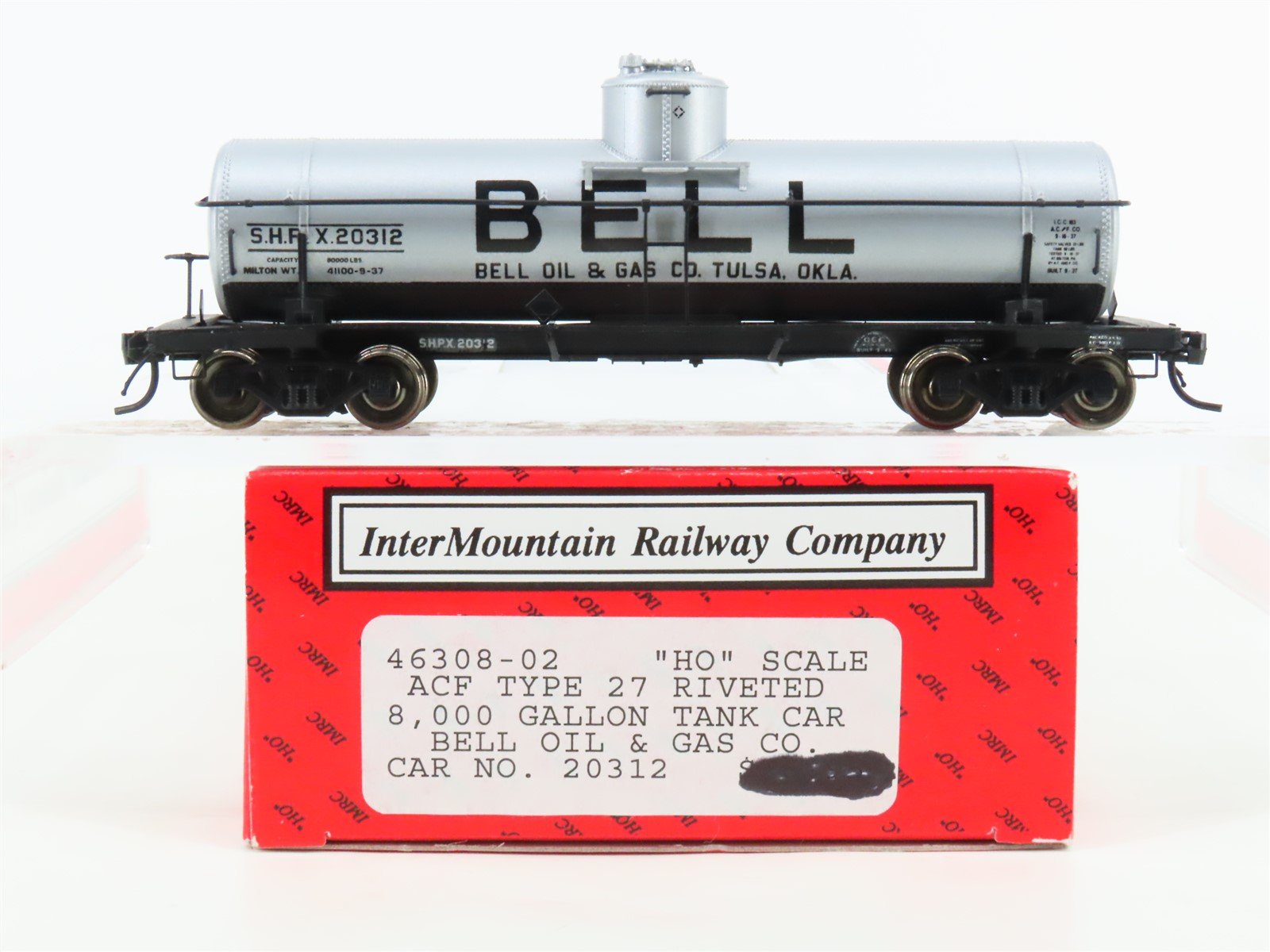 HO Scale InterMountain 46308-02 SHPX Bell Oil & Gas Single Dome Tank Car #20312