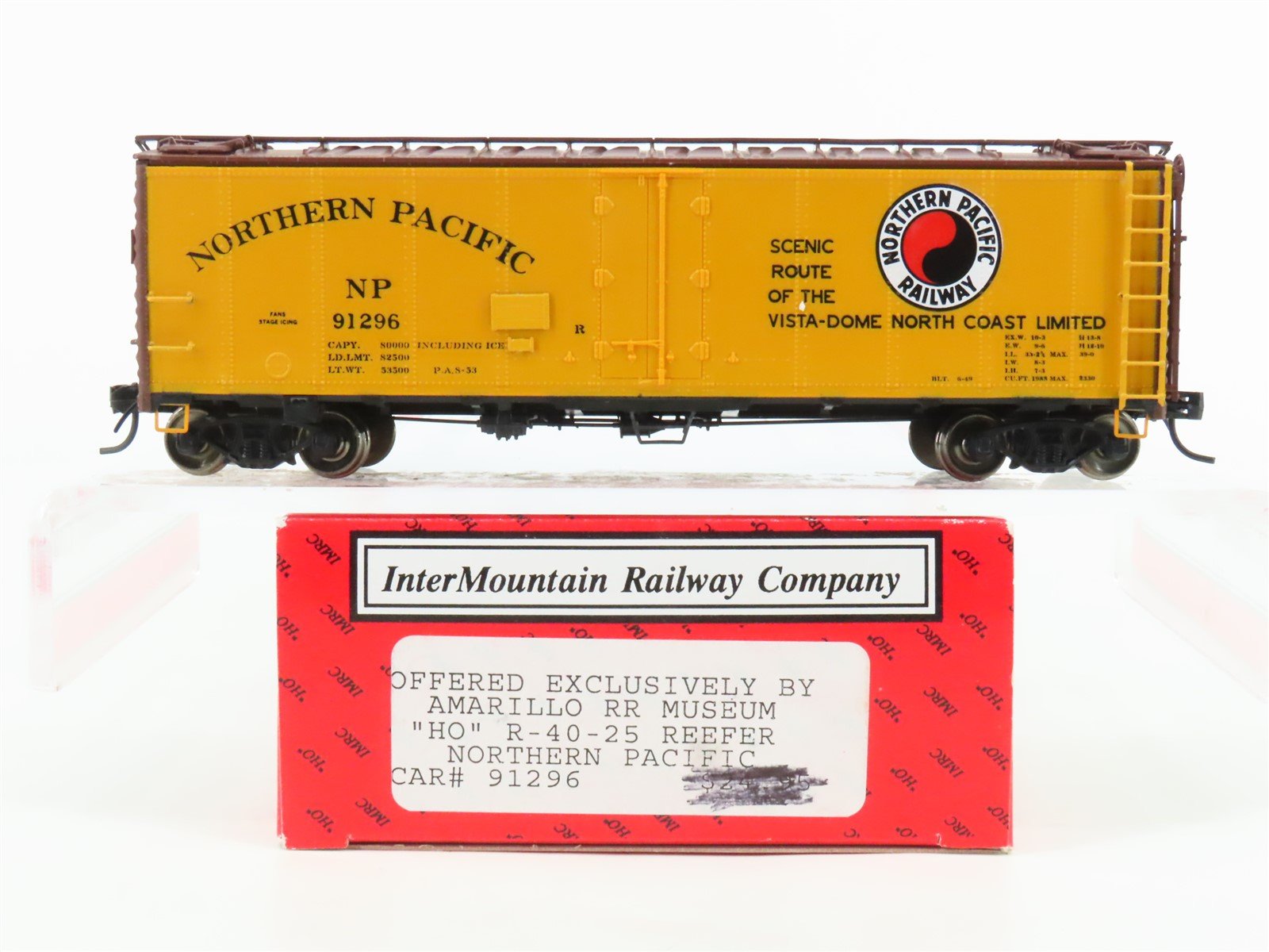 HO Scale InterMountain NP Northern Pacific R-40-25 Steel Reefer #91296