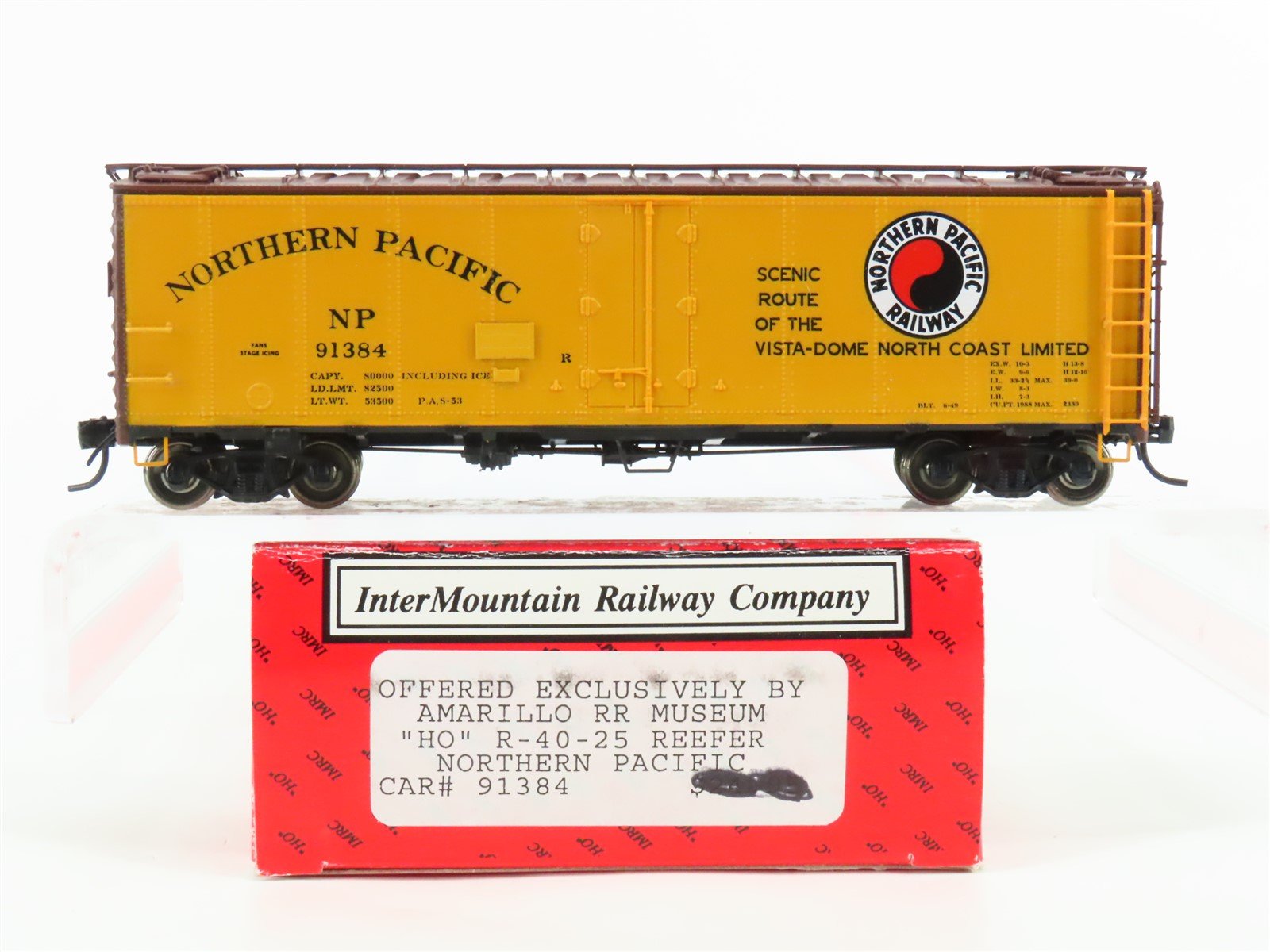 HO Scale InterMountain NP Northern Pacific R-40-25 Steel Reefer #91384