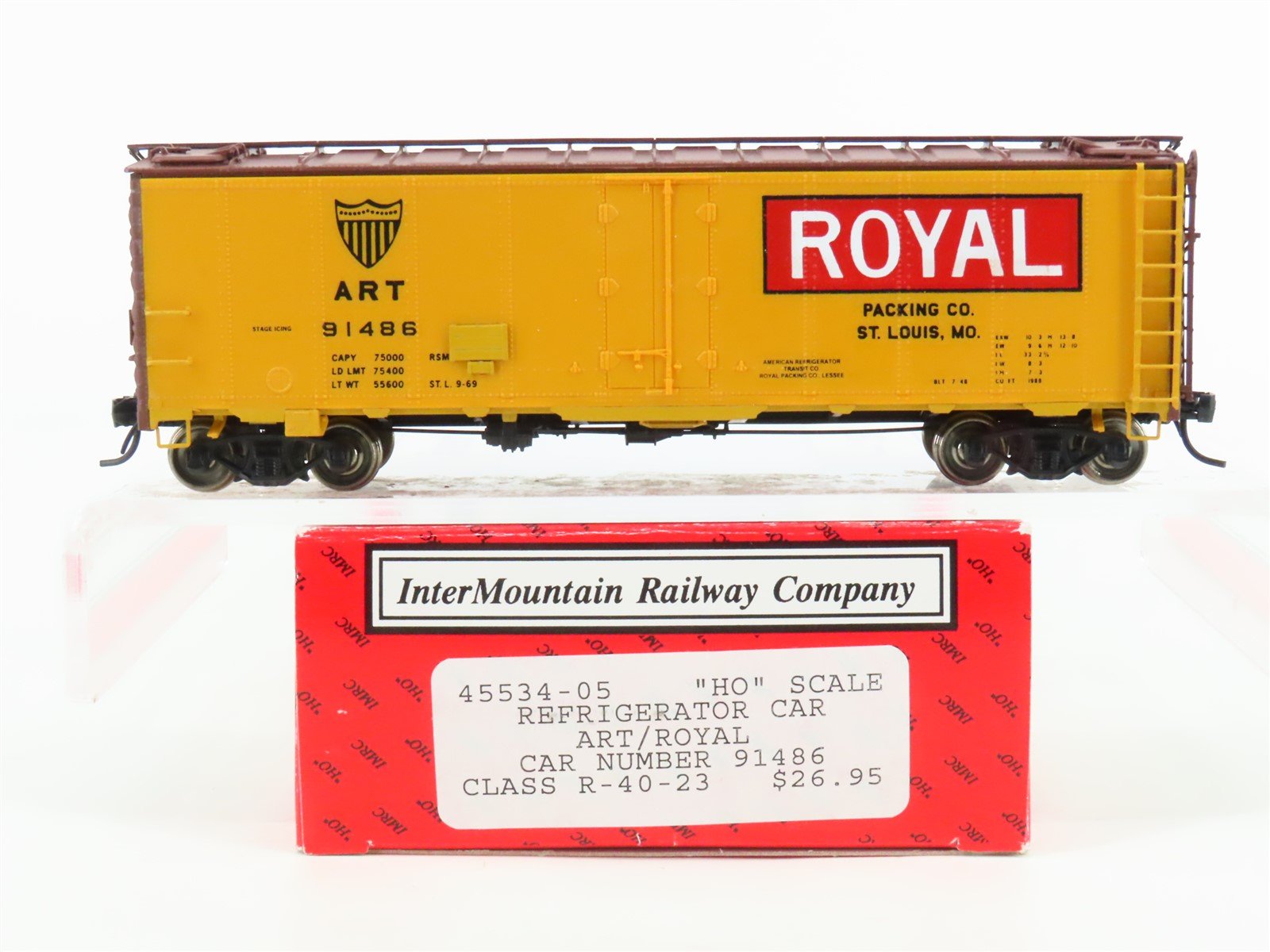 HO Scale InterMountain 45534-05 ART Royal Packing R-40-23 Steel Reefer #91486