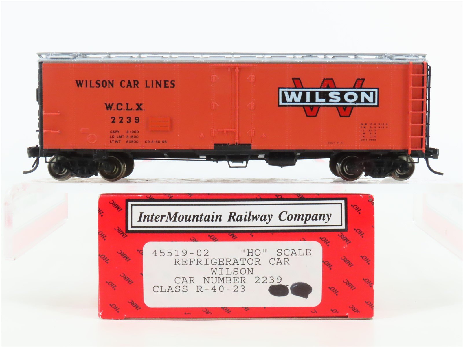 HO Scale InterMountain 45519-02 WCLX Wilson Car Lines R-40-23 Steel Reefer #2239