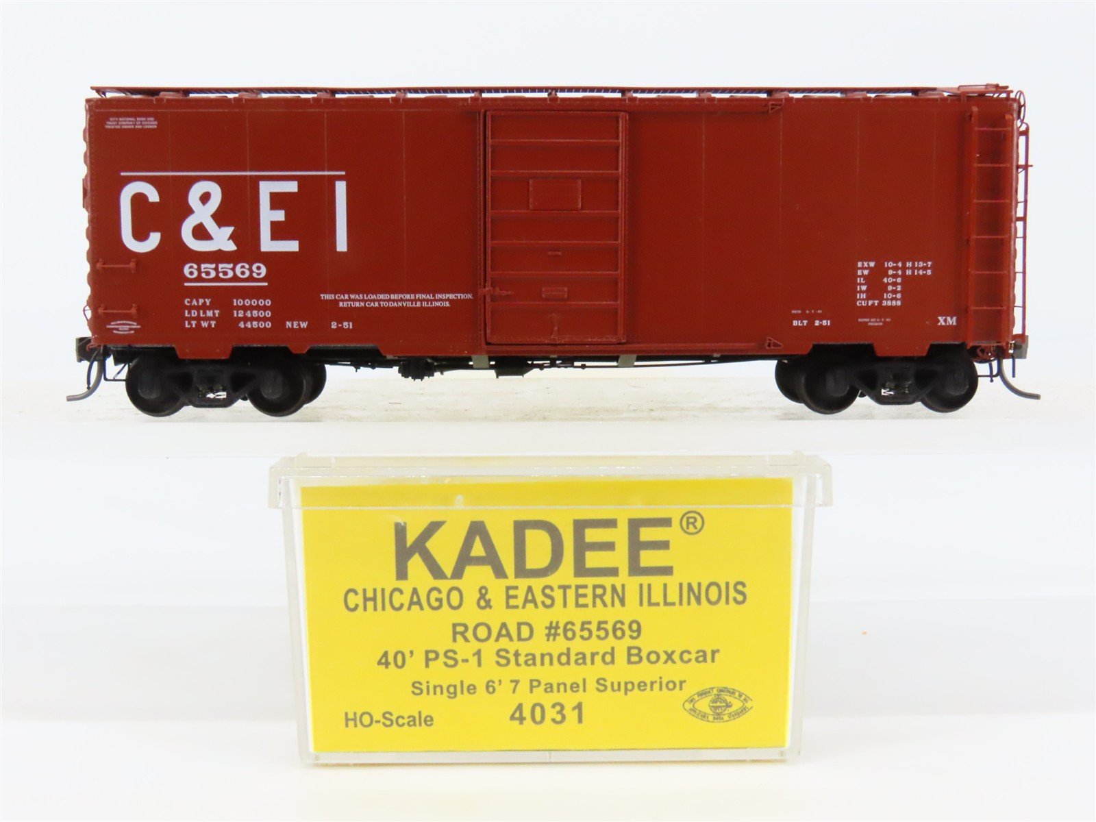 HO Scale Kadee 4031 C&EI Chicago & Eastern Illinois 40' PS-1 Box Car #65569