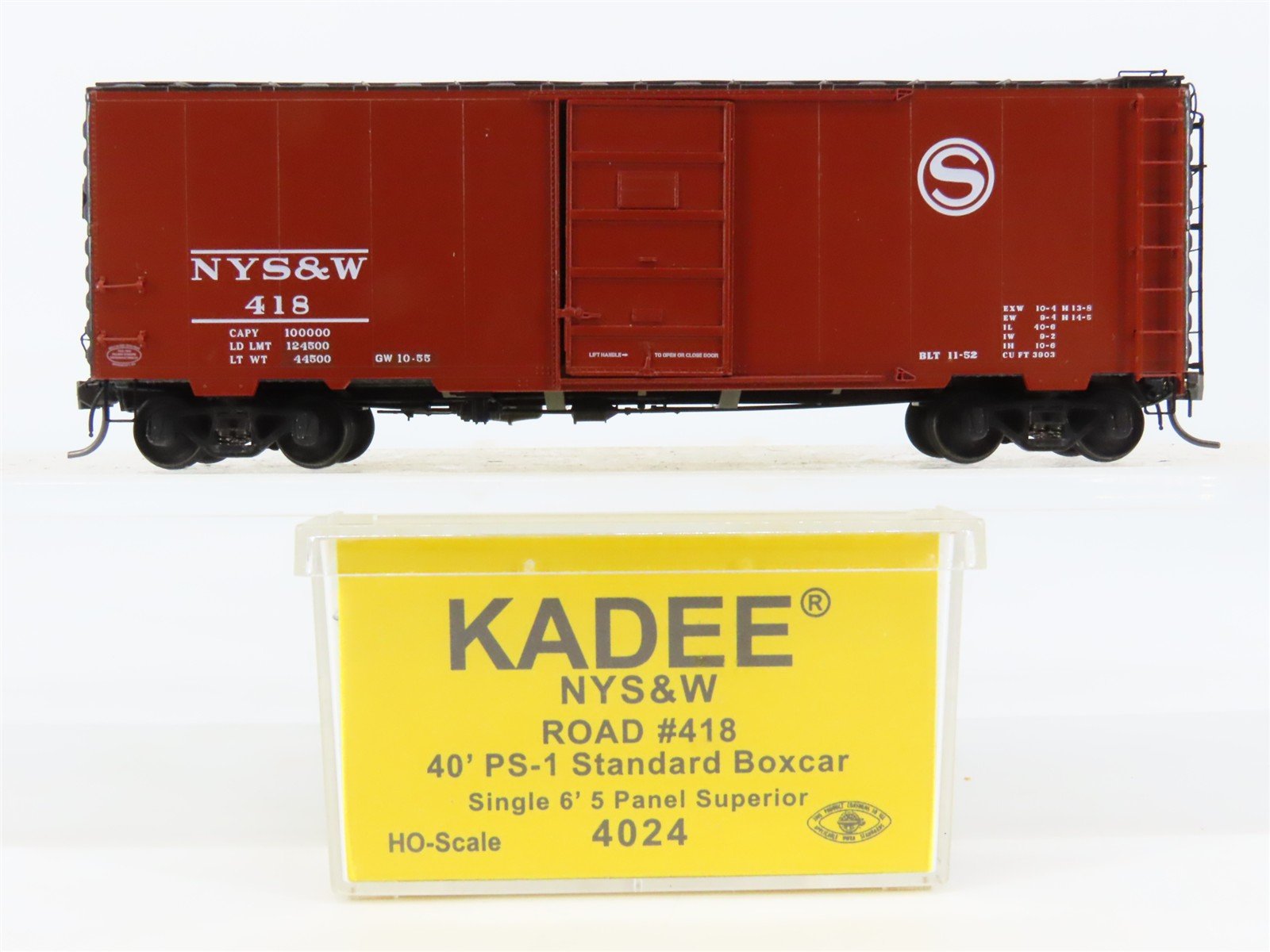 HO Scale Kadee 4024 NYS&W Susquehanna 40' PS-1 Single Door Box Car #418