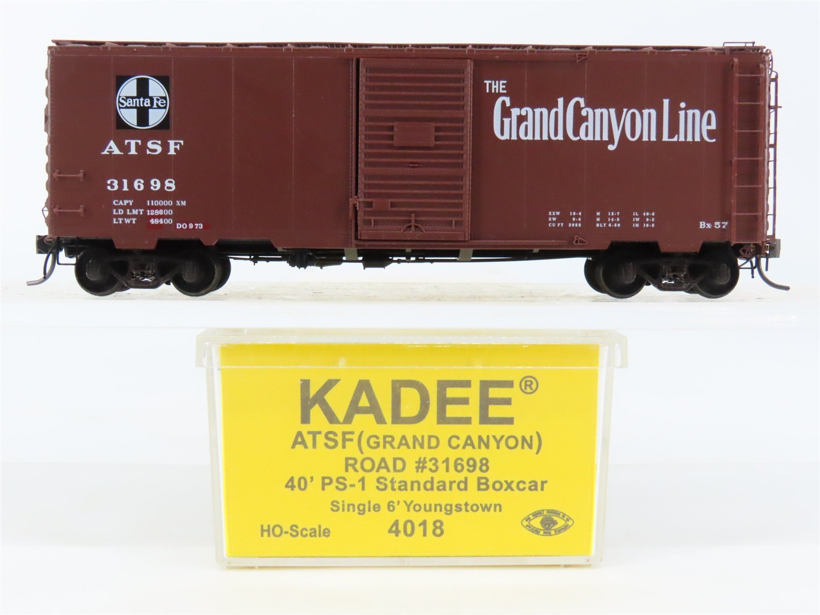 HO Scale Kadee 4018 ATSF Grand Canyon Line 40' PS-1 Single Door Box Car #31698