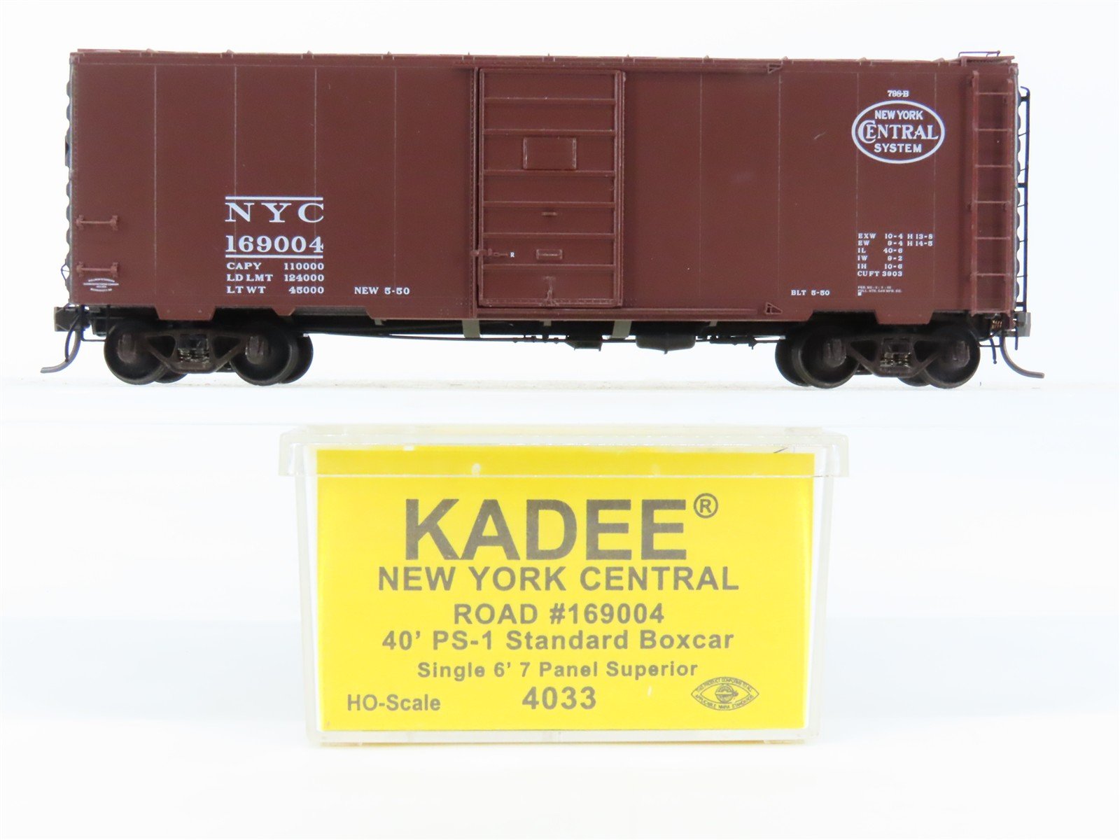 HO Scale Kadee 4033 NYC New York Central 40' PS-1 Single Door Box Car #169004