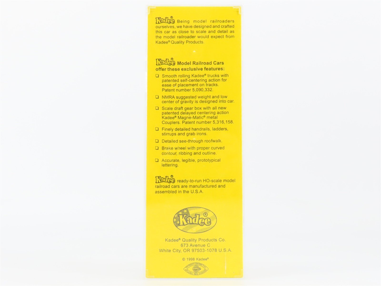 HO Scale Kadee 4033 NYC New York Central 40' PS-1 Single Door Box Car #169004