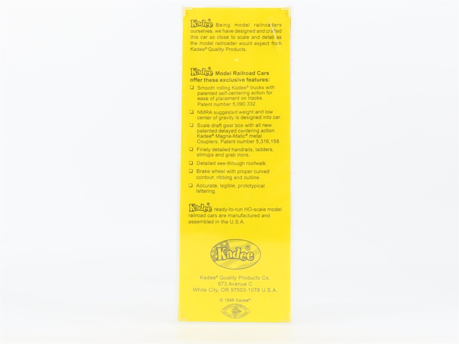 HO Scale Kadee 4032 NYC New York Central 40' PS-1 Single Door Box Car #169000