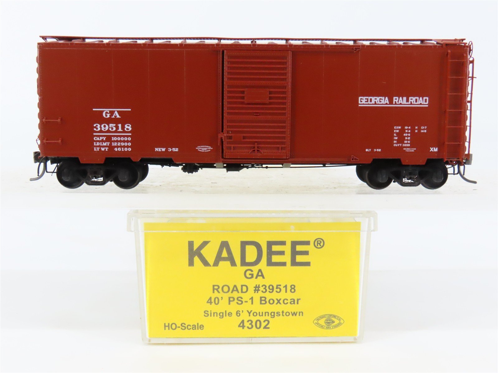 HO Scale Kadee 4302 GA Georgia Railroad 40' PS-1 Single Door Box Car #39518