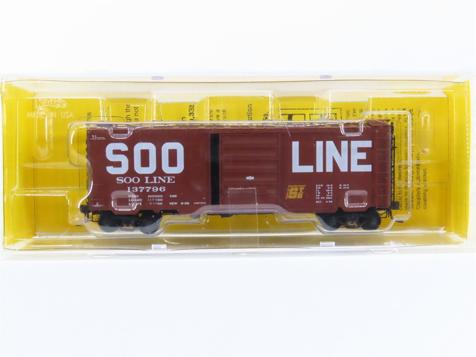HO Scale Kadee 5228 SOO Line 40' PS-1 Single Door Box Car #137796 - SEALED