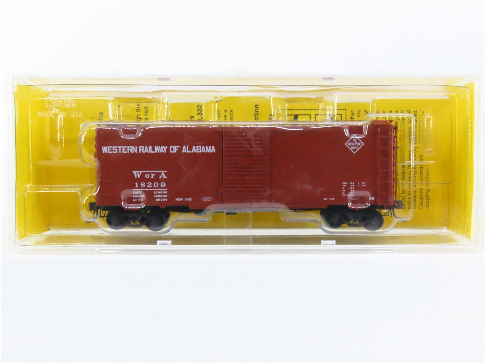 HO Kadee 4304 WofA The West Pont Route 40' Single Door Box Car #18209 - SEALED