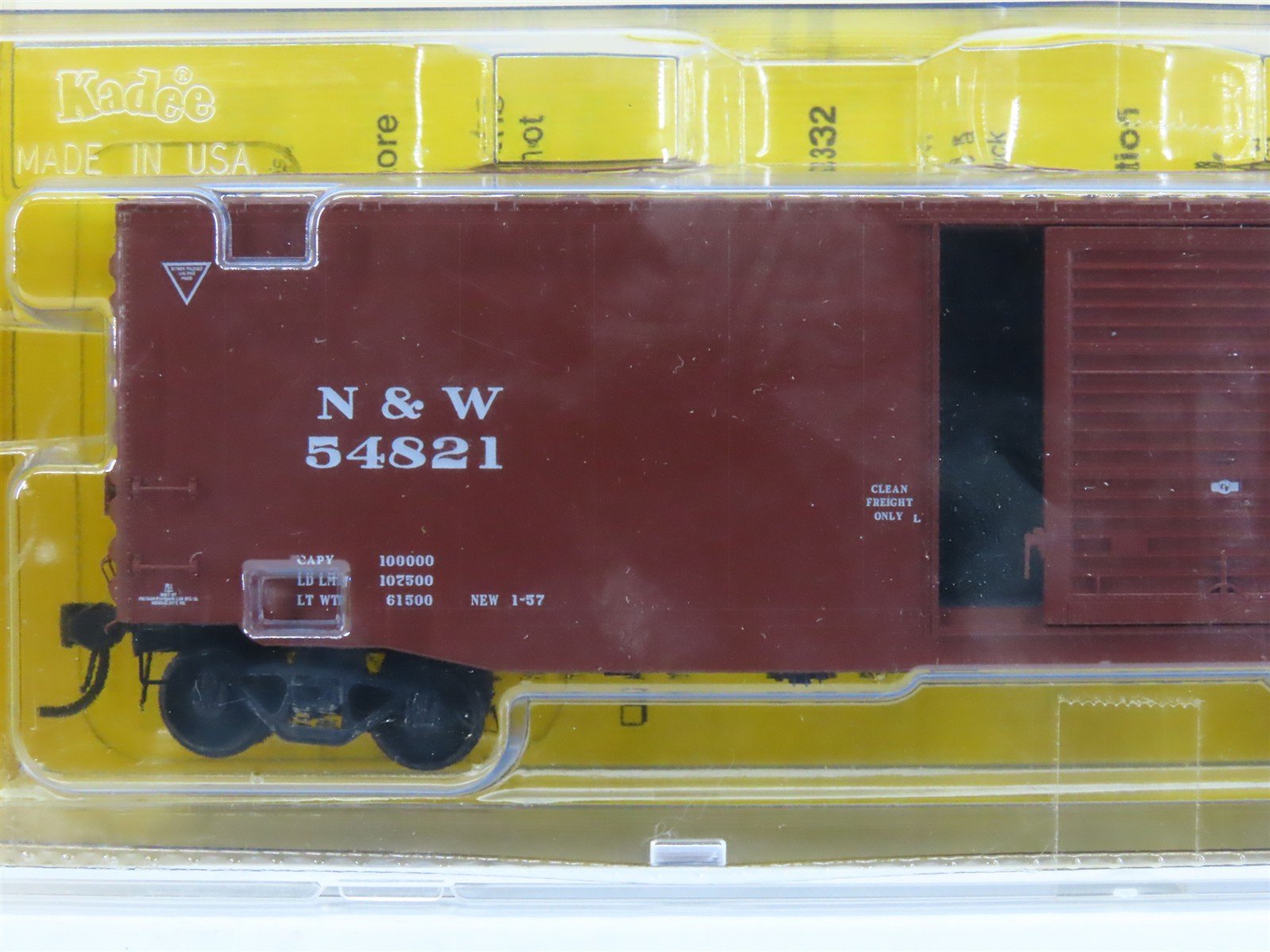 HO Kadee 6005 N&W Norfolk & Western 50' Youngstown Door Box Car #54821 - SEALED