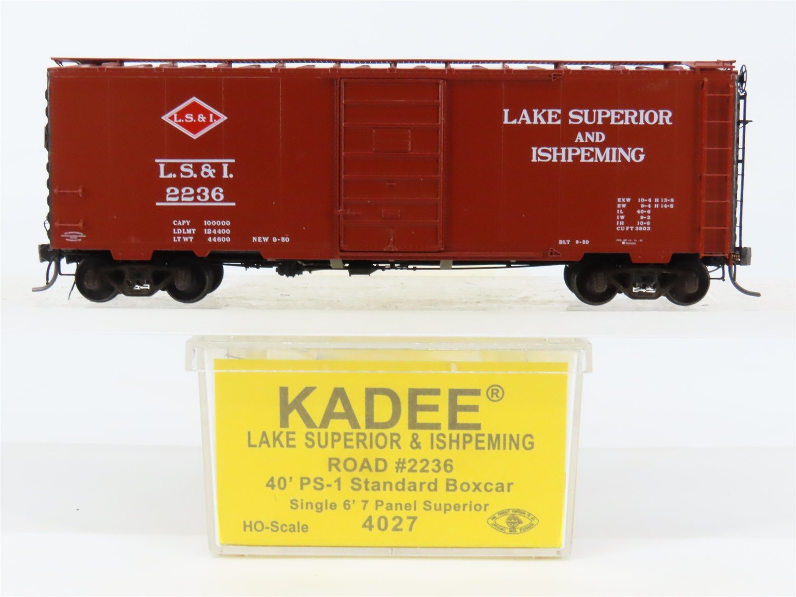 HO Scale Kadee 4027 LS&I Lake Superior & Ishpeming 40' Single Door Box Car #2236