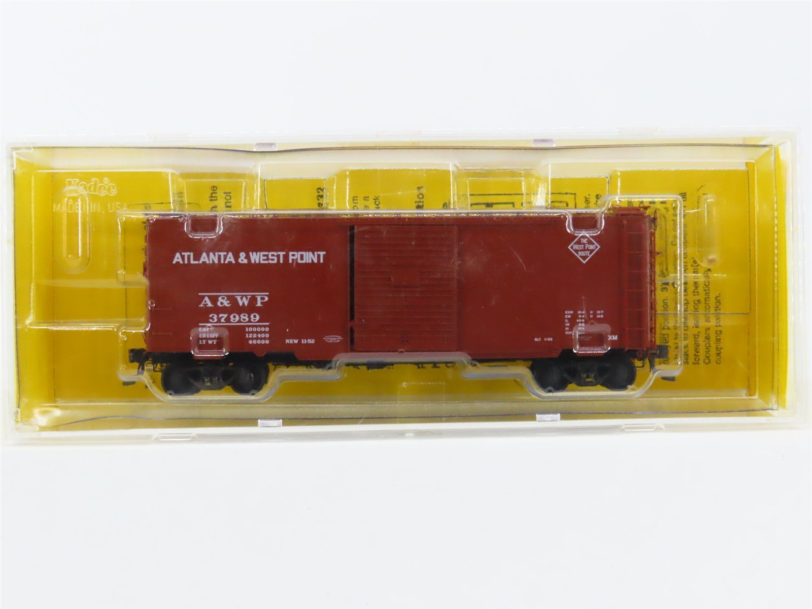 HO Scale Kadee 5106 A&WP The West Point Route 40' PS-1 Box Car #37989 - SEALED