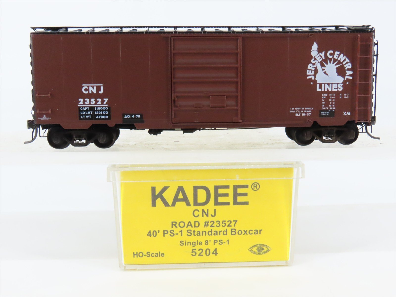 HO Scale Kadee 5204 CNJ Jersey Central 40' PS-1 Single Door Box Car #23527