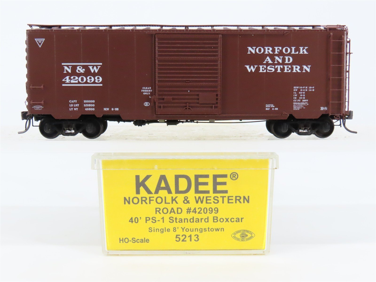 HO Scale Kadee 5213 N&W Norfolk & Western 40' PS-1 Single Door Box Car #42099